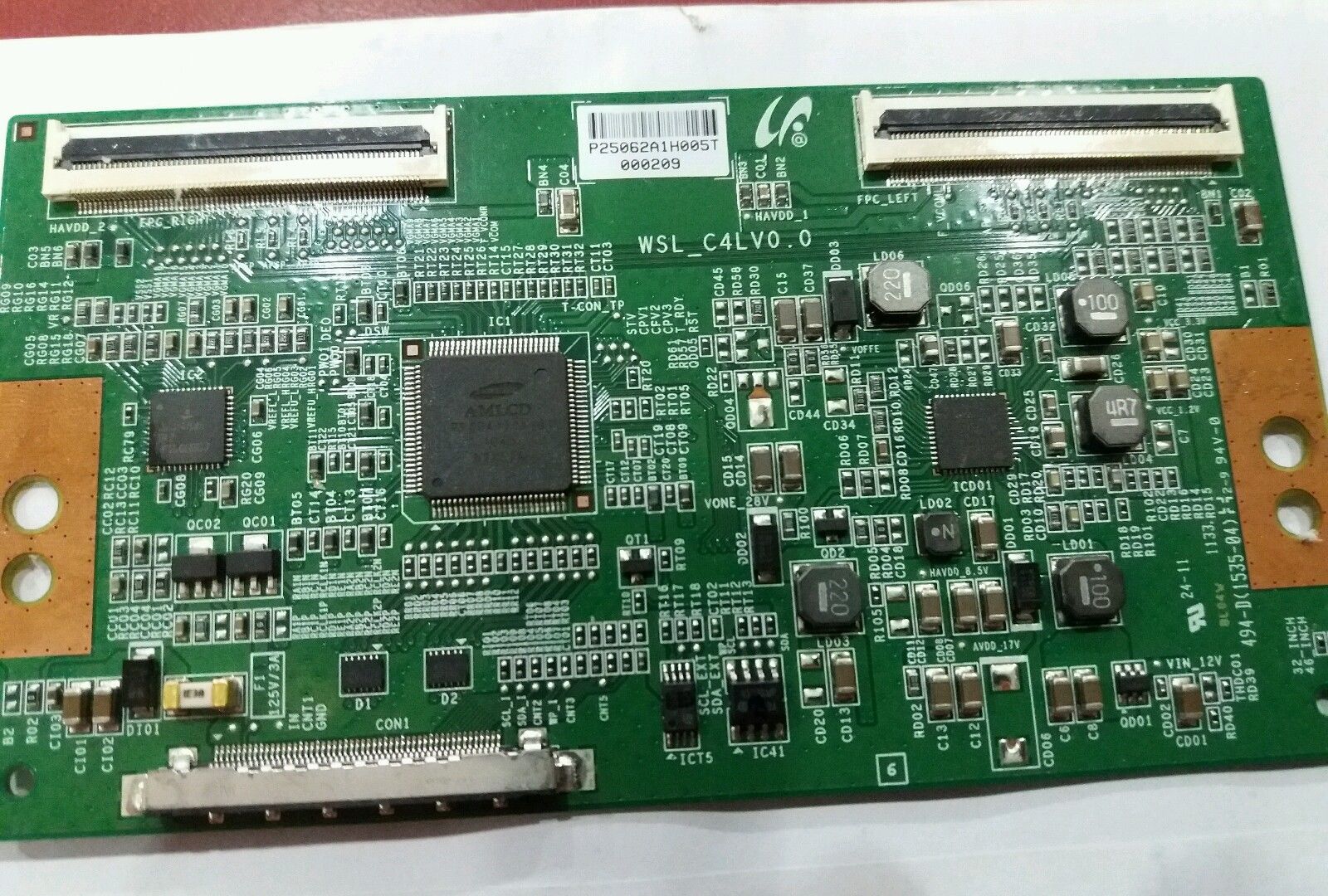 SONY KDL-46EX655 KDL-46EX650 T-con Board Samsung WSL_C4LV0.0 LJ94-25062D